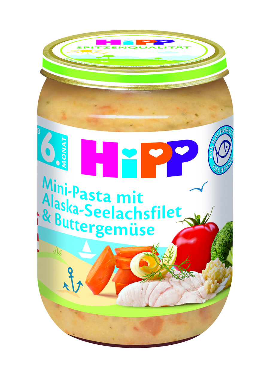 Пюре "Овочі з морською рибою" Hipp, 190г, фото 1