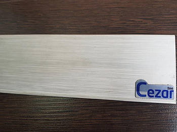 Плінтус підлоговий Цезар Cezar Hi-line Prestige 266 Алюміній білий