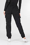 Жіночі теплі спортивні штани Джоггеры жіночі штани на флісі Теплі штани жіночі з манжетами VS 1142, фото 5
