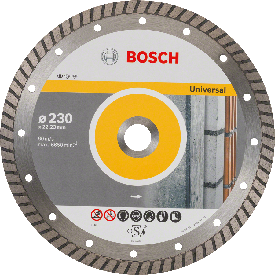 Диск алмазний відрізний Bosch Standard for Universal Turbo (230х22.23 мм, 10 шт) (2608603252)