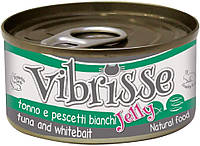 Блок консервированного корма для котов с тунцом и корюшкой в желе Croci Vibrisse Jelly 24*70 г