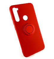 Чехол для Xiaomi Redmi Note 8 накладка бампер противоударный с кольцом магнитом Color Ring красный