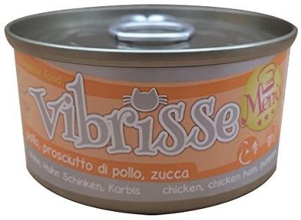 Блок консервованого корму для котів з куркою і шинкою в гарбузовому соусі Croci Vibrisse Menu 24*70 г, фото 1