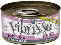 Блок консервированного корма для котят с тунцом и курицей в желе Croci Vibrisse Kittens 24*70 г