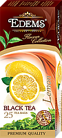Чорний ароматизований чай у фільтр-пакетах "Edems Lemon" (25 ф/п)