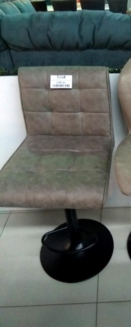 Барний стілець B-106 попелястий антик нубук від Vetro Mebel на чорній нозі
