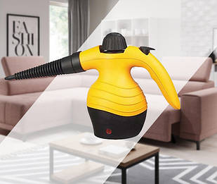 Ручний вертикальний відпарювач - пароочисник Steam cleaner DF-A001 Жовтий