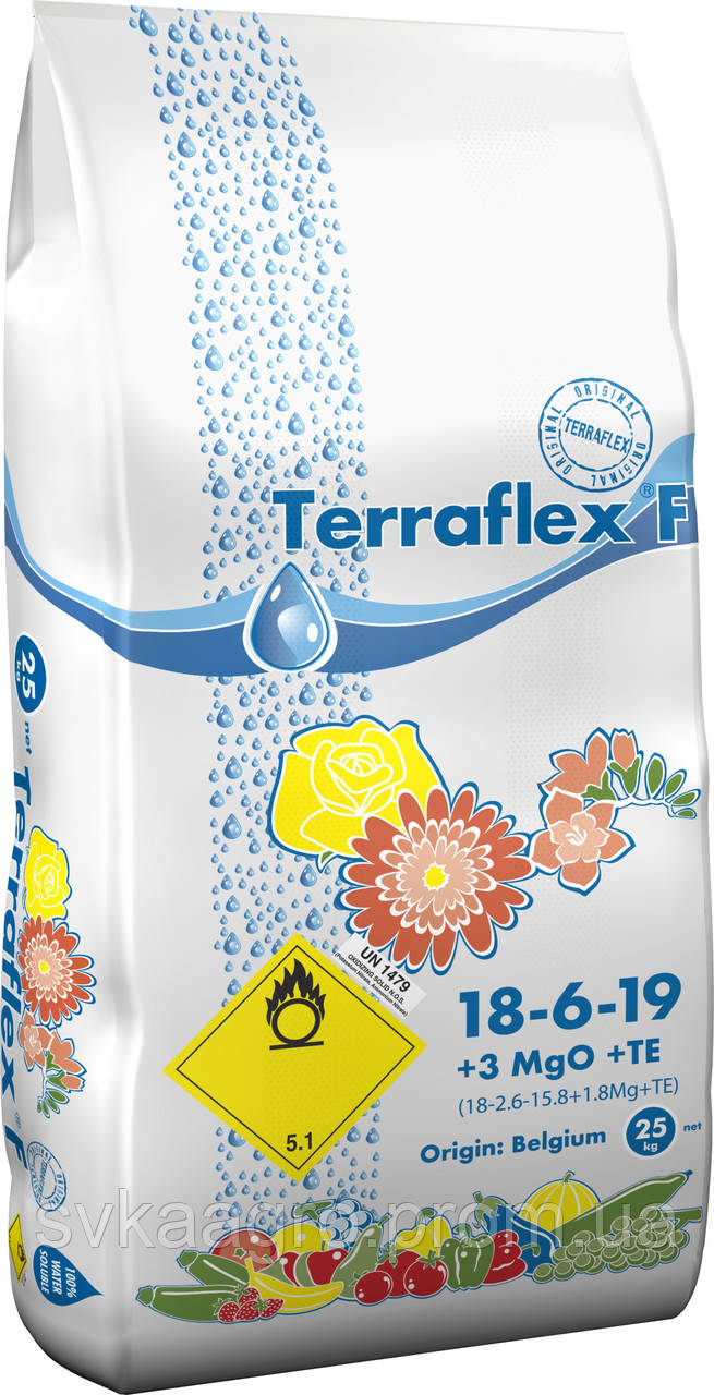 Terraflex - F 18-6-19+3MgO+ТЕ 25кг | Террафлекс F - для квіткових культур і газонних трав