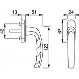 Ручка на пластикове вікно або двері Window Handle металева біла універсальна для всіх фурнітури, фото 3