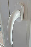 Ручка на пластикове вікно або двері Window Handle металева біла універсальна для всіх фурнітури, фото 2