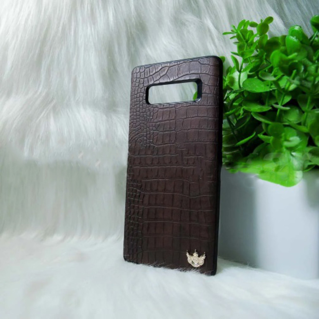 Чохол шкіра Samsung Note 8 "XO Croco" Коричневий (brown)