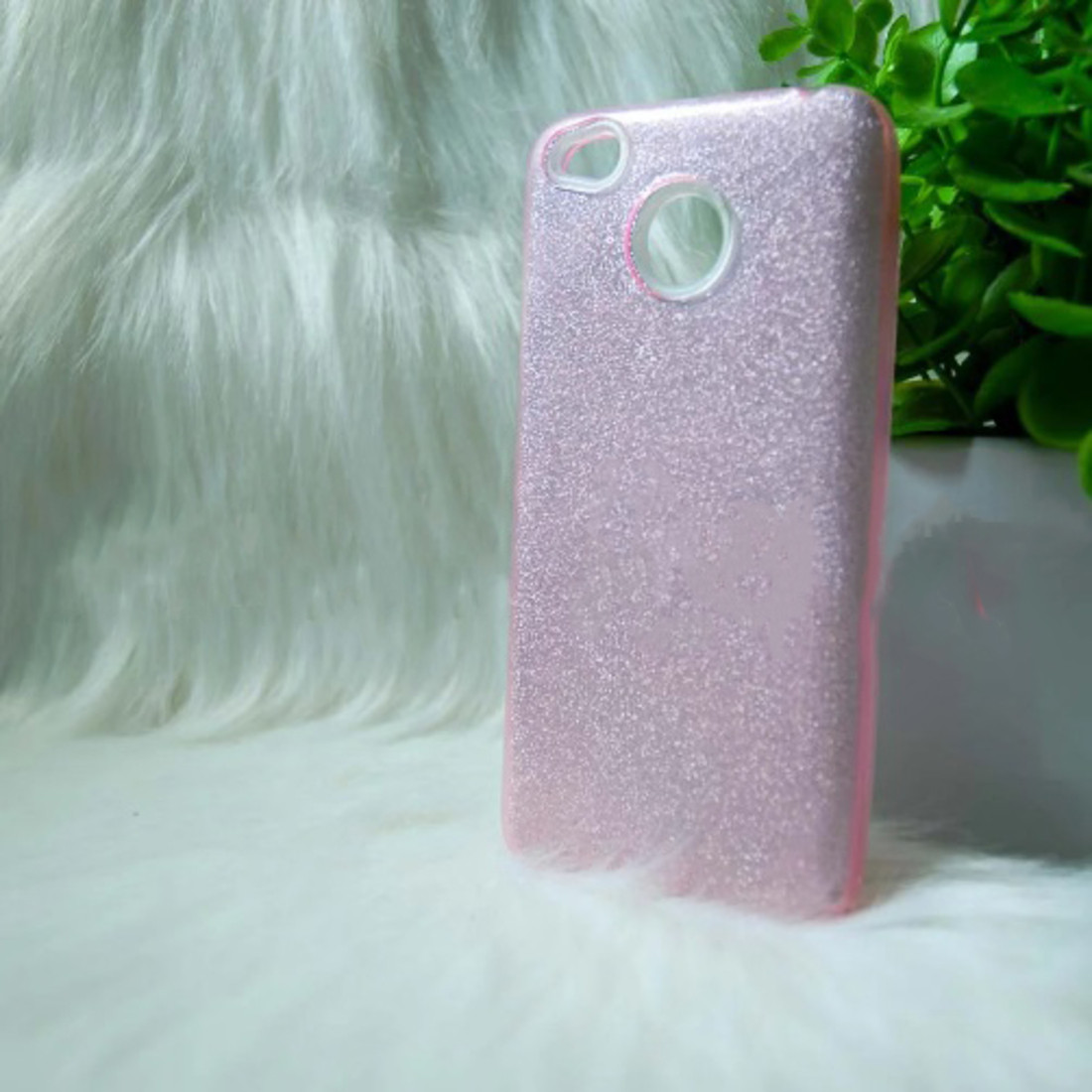 Силіконовий чохол Xiaomi Redmi 4x "Блискітки" Рожевий (Pink)