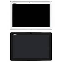 Дисплей для Asus ZenPad 10 Z300C, Z300CG, Z300CL, модуль (экран и сенсор), с рамкой, зеленый шлейф, оригинал