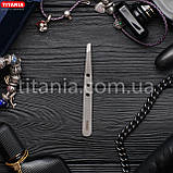 Пінцет косметичний скошений із неіржавкої сталі INOX TITANIA art.1090/61 B, фото 3