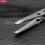 Пінцет косметичний скошений із неіржавкої сталі INOX TITANIA art.1090/61 B, фото 4