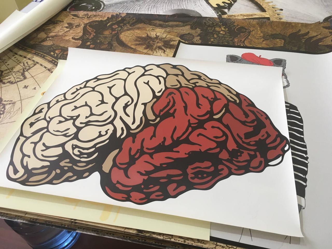 Плакат мозг головной walter White Brain рельефный дизайнерский Dimense Print-House 90 см х 70 см - фото 6 - id-p1280694674