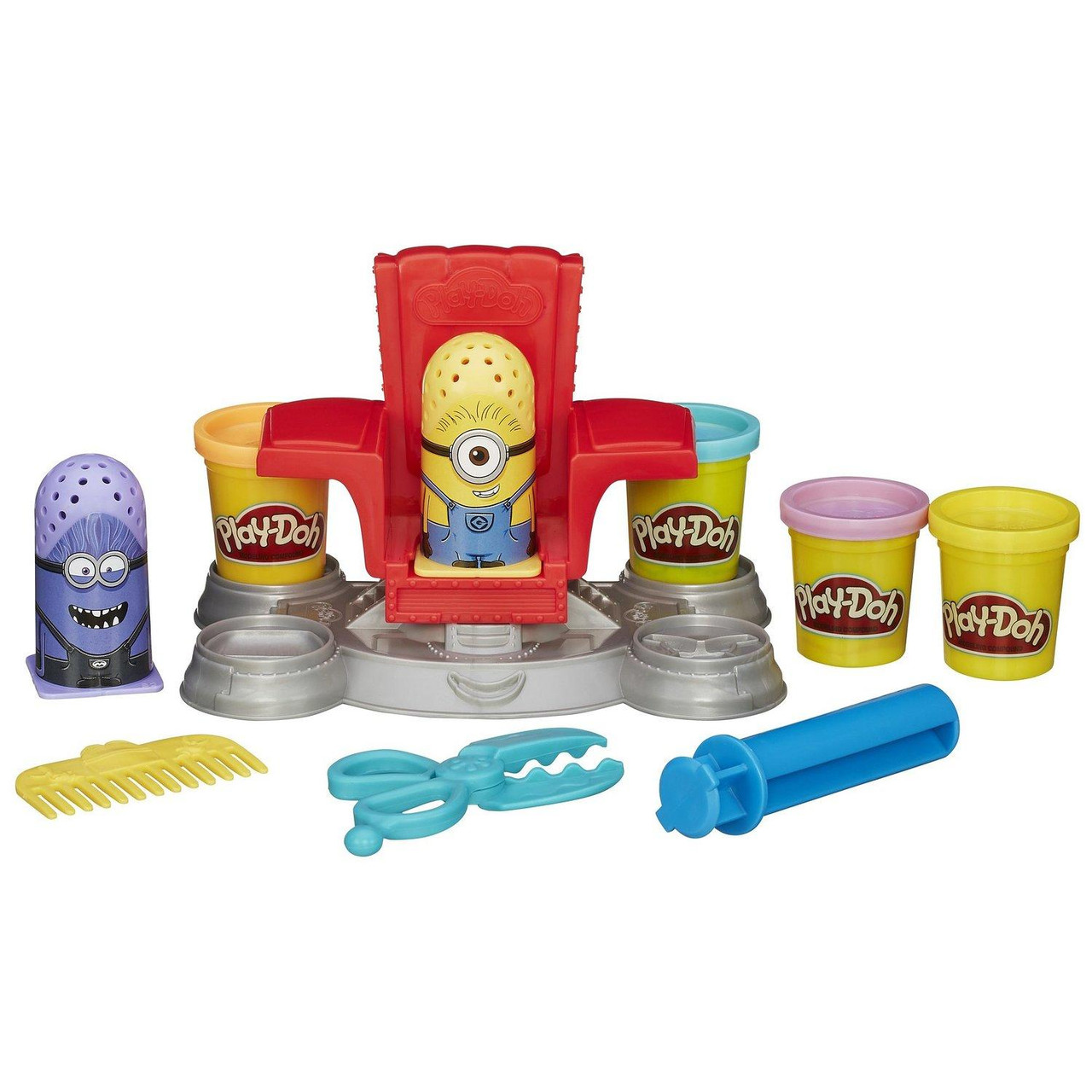 Пластилин Play-Doh (Плей до) Игровой набор Миньйоны в парикмахерской Hasbro (Хасбро) - фото 1 - id-p187841756