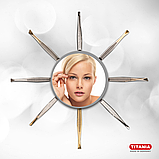 Пінцет косметичний скошений із неіржавкої сталі INOX TITANIA art.1090/61 B, фото 8