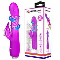 Вібратор з ротацією та кліторальним стимулятором Pretty Love Molly Vibrator Purple