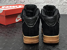 Зимние кроссовки Nike Air Force Black Gum с мехом, мужские кроссовки. ТОП Реплика ААА класса., фото 2