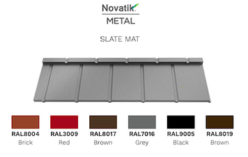 Модульна металочерепиця Novatik Metal Slate Mat