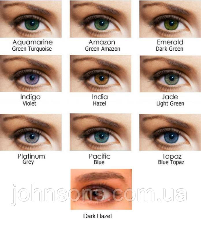 Кольорові лінзи SofLens Natural Colors без діоптрій (2шт в уп)| Контактні лінзи Софлен Натурал Колор|