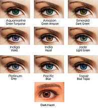 Кольорові лінзи SofLens Natural Colors без діоптрій (2шт в уп)| Контактні лінзи Софлен Натурал Колор|