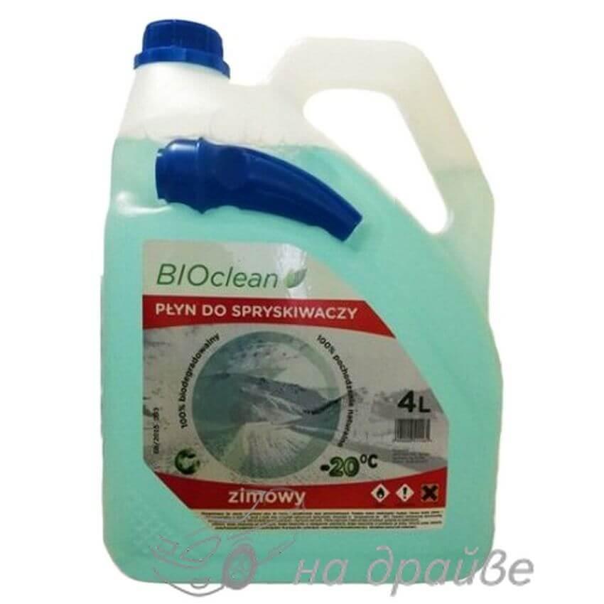 Омивач скла зимовий Яблуко 4 л +лейка (-22 °C) BIOclean (Польща)