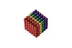 Магніт куб 5 мм. 216 шт. веселка