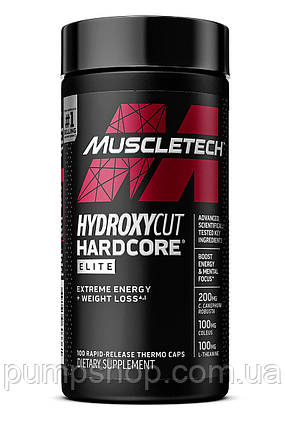 Жироспалювач Muscletech Hydroxycut Hardcore Elite Thermogenic Fat Burner 100 капс., фото 2