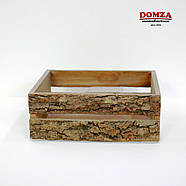 Ящик дерев'яний із кори бежевий, 25х18х10 см, фото 3