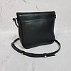 Сумка жіноча "Дельта" натуральна шкіра,чорна матова, фото 3