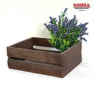 Ящик дерев'яний із кори коричневий, 25х18х10 см, фото 4