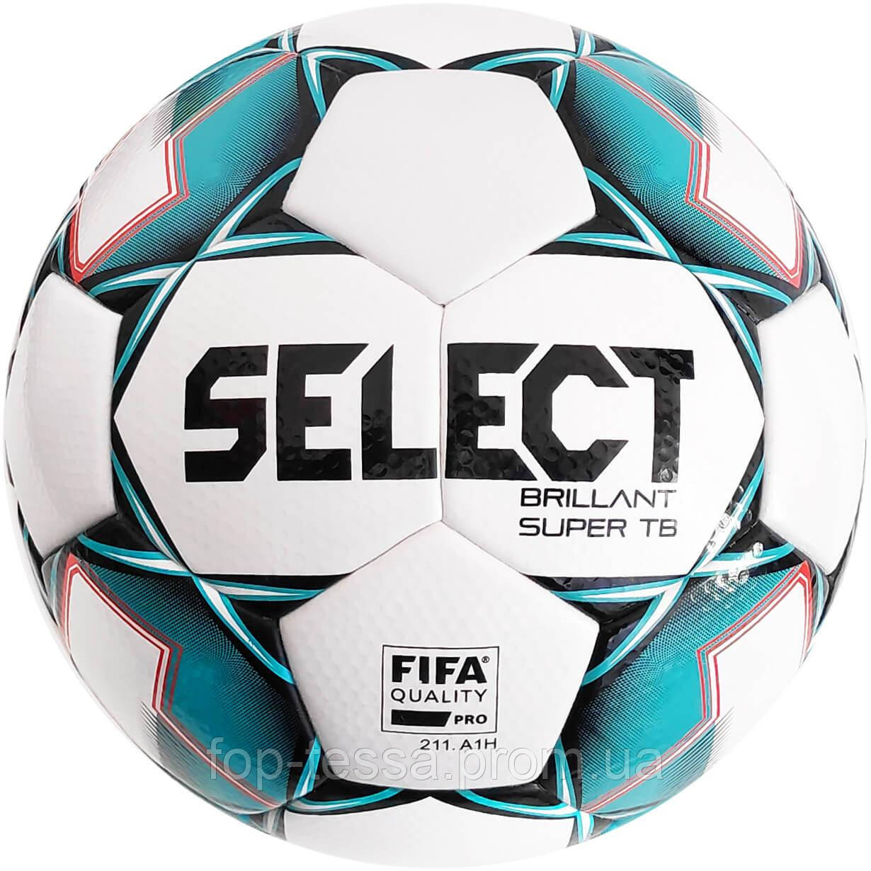 М'яч футбольний SELECT Brillant Super FIFA TB (043) білий, зелений, розмір 5