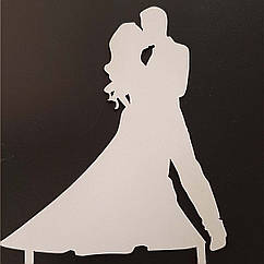 Топер на торт Весільний, білий