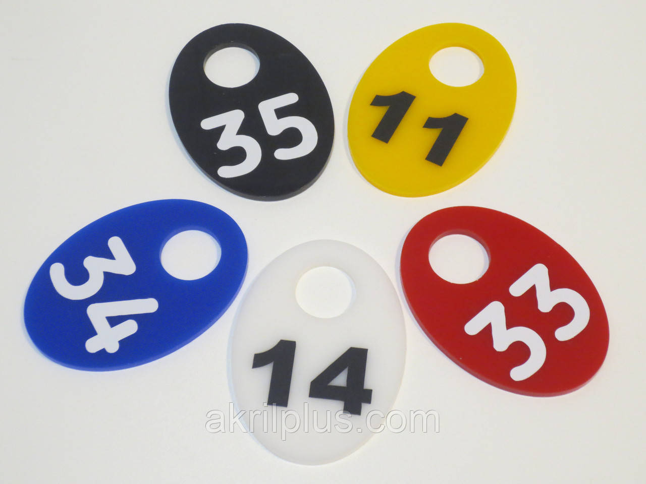 Номерок у гардероб 50*70 мм овальний