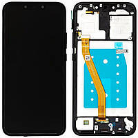Дисплей для Huawei P Smart Plus (INE-LX1), Huawei Nova 3i, модуль (экран и сенсор), с рамкой, оригинал Черный