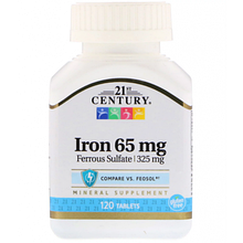 Залізо 21st Century Iron 65 mg 120 Tabs