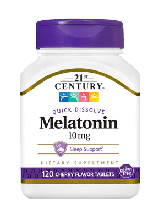 Мелатонін 21st Century Melatonin 10 mg 120 Tabs (Cherry)