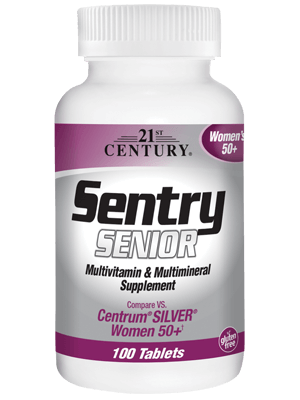Витамины 21st Century Sentry Senior, Multivitamin & Multimineral Supplement, Women 50+, 100 Tabs