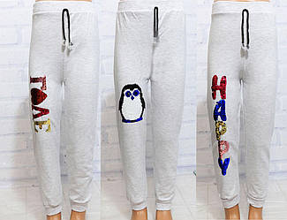 Штани для дівчинки, утеплені, з паєтками, Dasilva