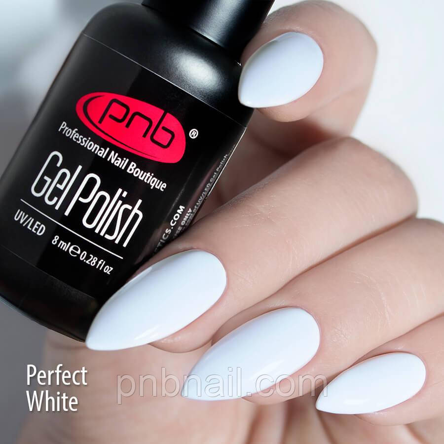 Гель-лак PNB Perfect White (холодний білий), 8 ml