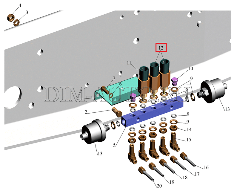 ВП-125 Датчик сигнала торможения МАЗ (байонет) (аналог ММ125Д