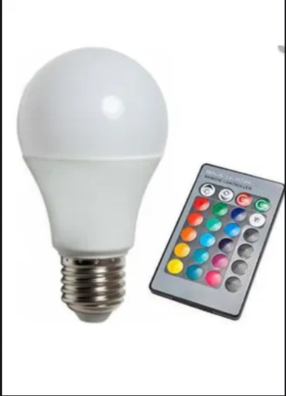 Лампа диско 10W RADRA RGB+White, made in Malaysia, пульт Д/У (KG-382)