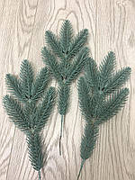 Гілка штучної голубої ялинки . Штучна хвойна гілка ( голуба 30 см ), фото 4