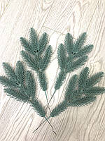 Гілка штучної голубої ялинки . Штучна хвойна гілка ( голуба 30 см ), фото 3