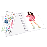 TOP Model Pocket Блокнот розмальовка Дизайнер Одягу з 3D ефектом Fergie з голограмою (Карманная раскраска), фото 2