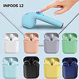 Бездротові навушники InPods 12 Macaron сенсорні з кейсом Кольори, фото 8