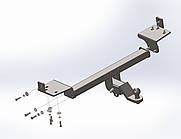 Фаркоп KIA Sportage 2005-2010  / Hyundai Tucson 2004-2015. Вставка під квадрат