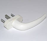 Ручка на пластикове вікно або двері Window Handle металева біла універсальна для всіх фурнітури, фото 7